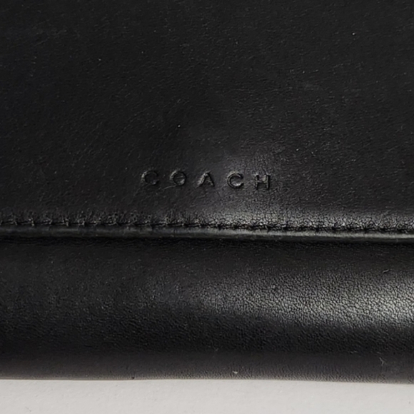 Vintage Coach Legacy Trifold Black Leather Wallet - Picture 10 of 10
